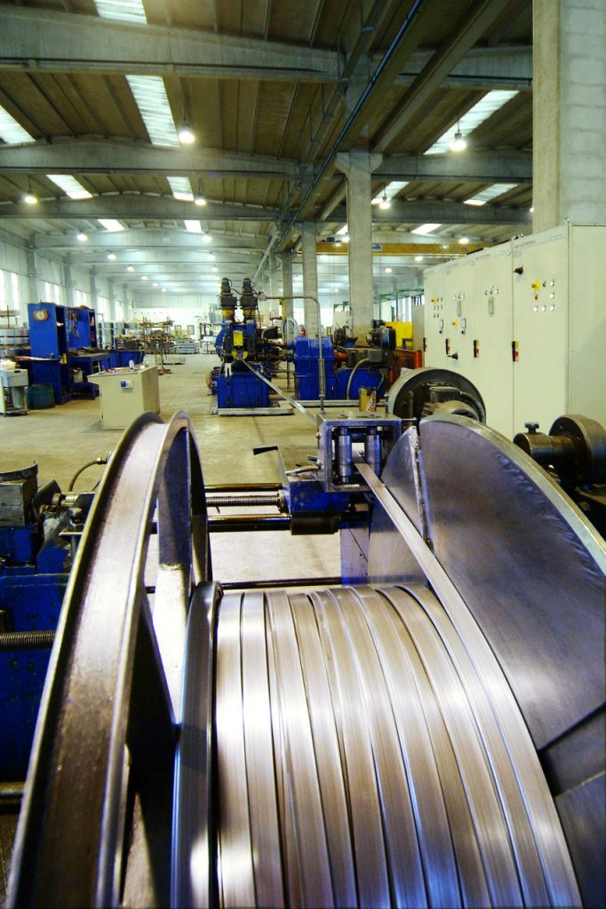 Steel profiles ready for processing